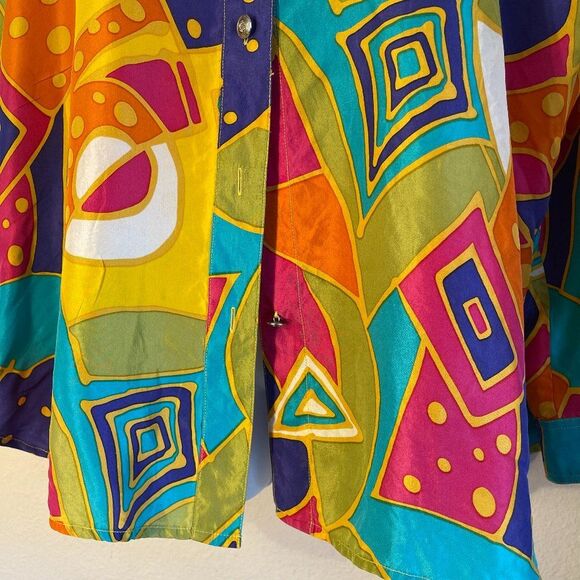 Palmer And Palmer Australia Silk Psychedelic Shirt Vintage Unisex Fit Oversized - Picture 7 of 7